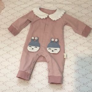 EUC 0-3 month girls playsuit